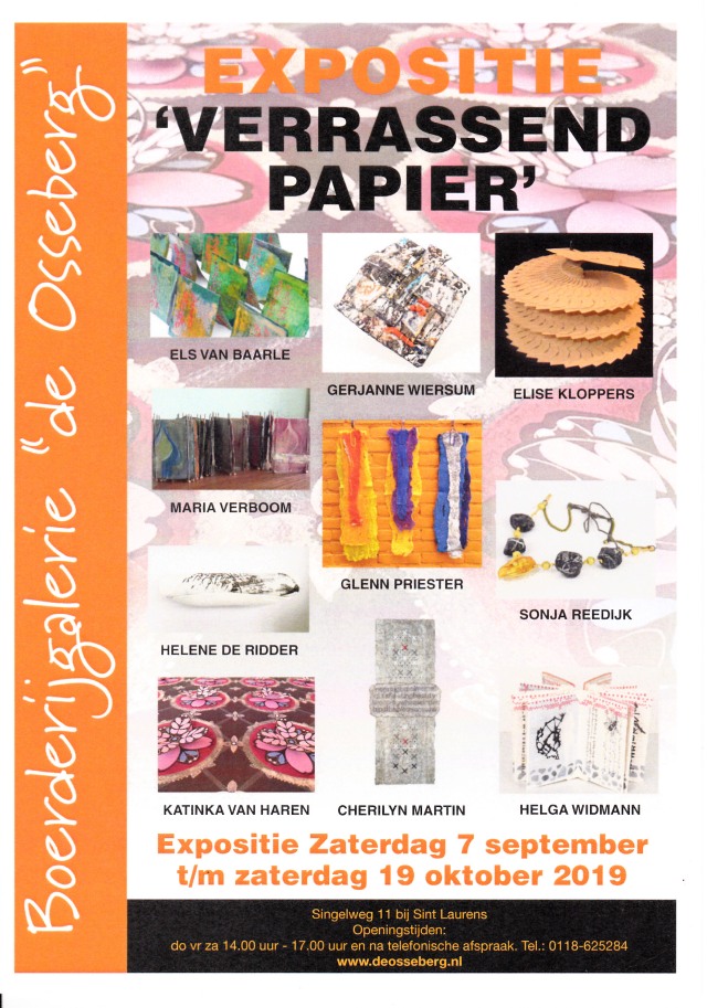 Uitnodiging expositie VERRASSEND PAPIER